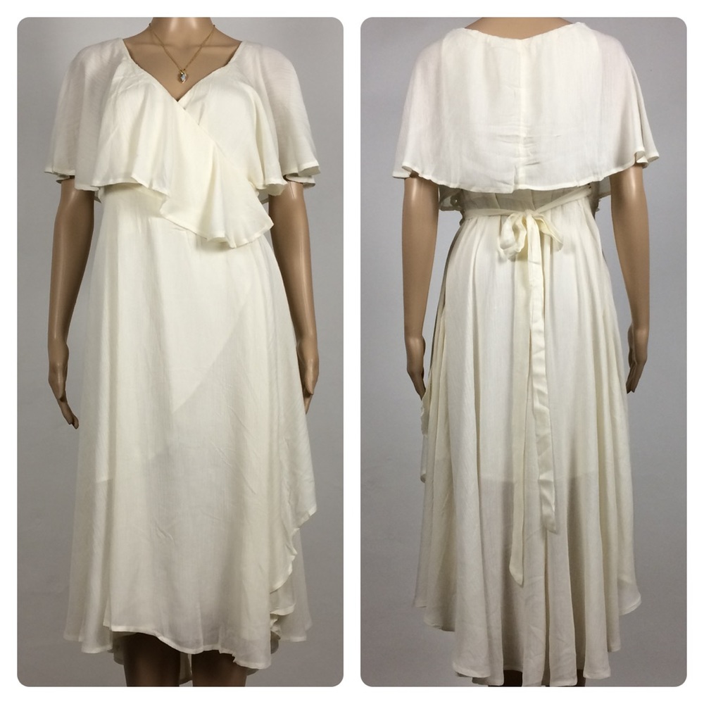 Luxxel Off-White Wrap Dress